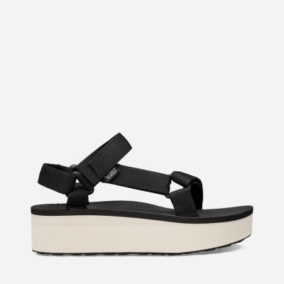 Teva Flatform Universal - Women's Teva Sandals - Black / Beige | India (OEHI90487)